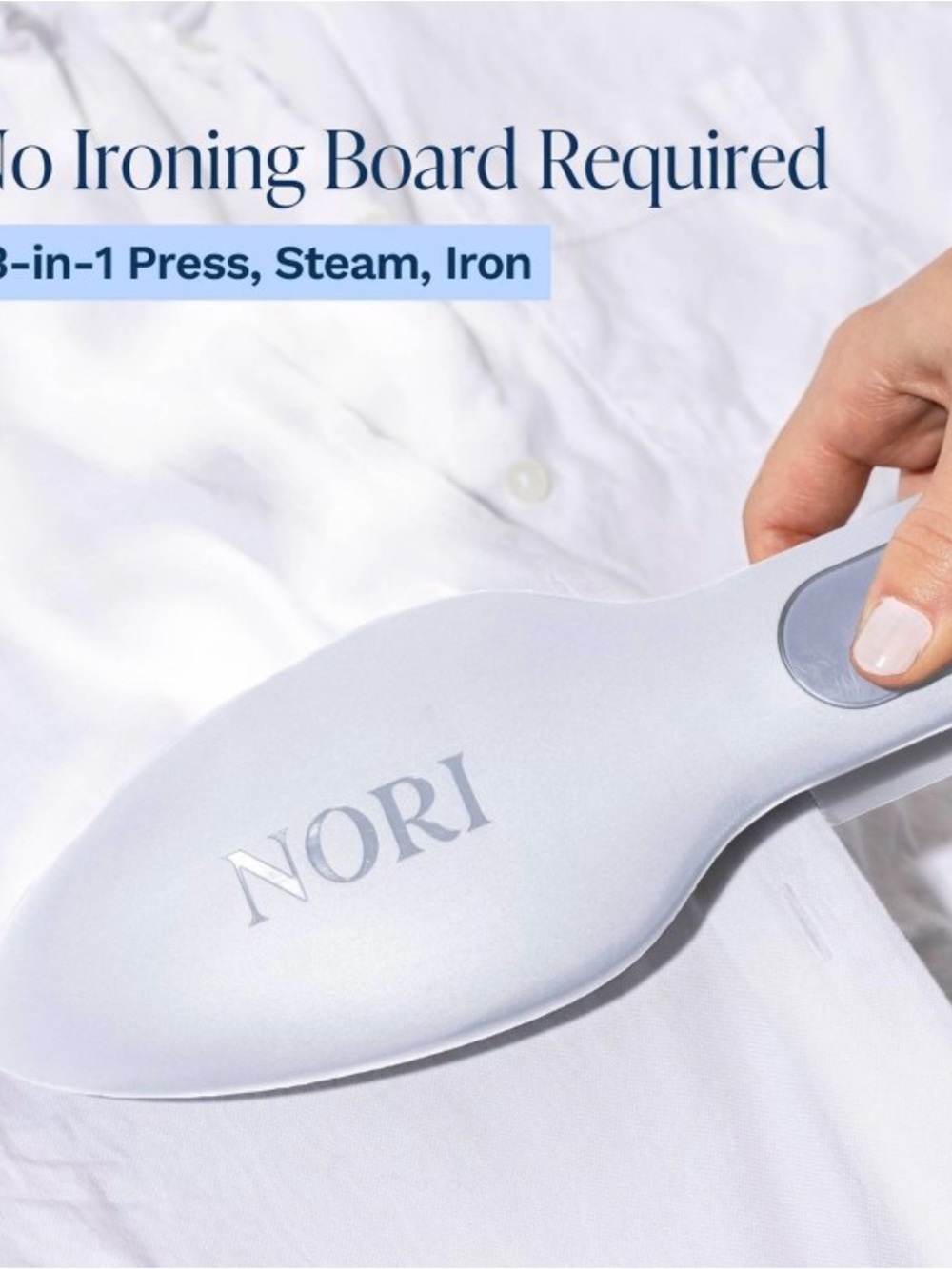 Nori Press Handheld Steam Iron White